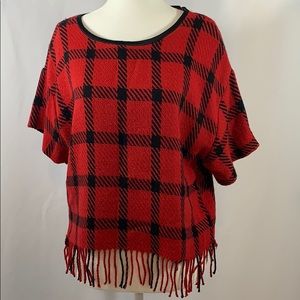 Vicolo red patterned loose fitting top